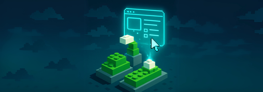 futuristic legos building app in real time