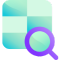 Grid Magnifying Glass Icon Web