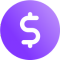 Purple Dollar Sign Icon
