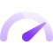 Speedometer Purple Icon Web
