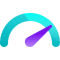 Teal Speedometer Icon