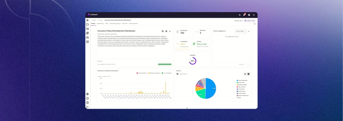 Coherent Insights Excel Report Dashboard