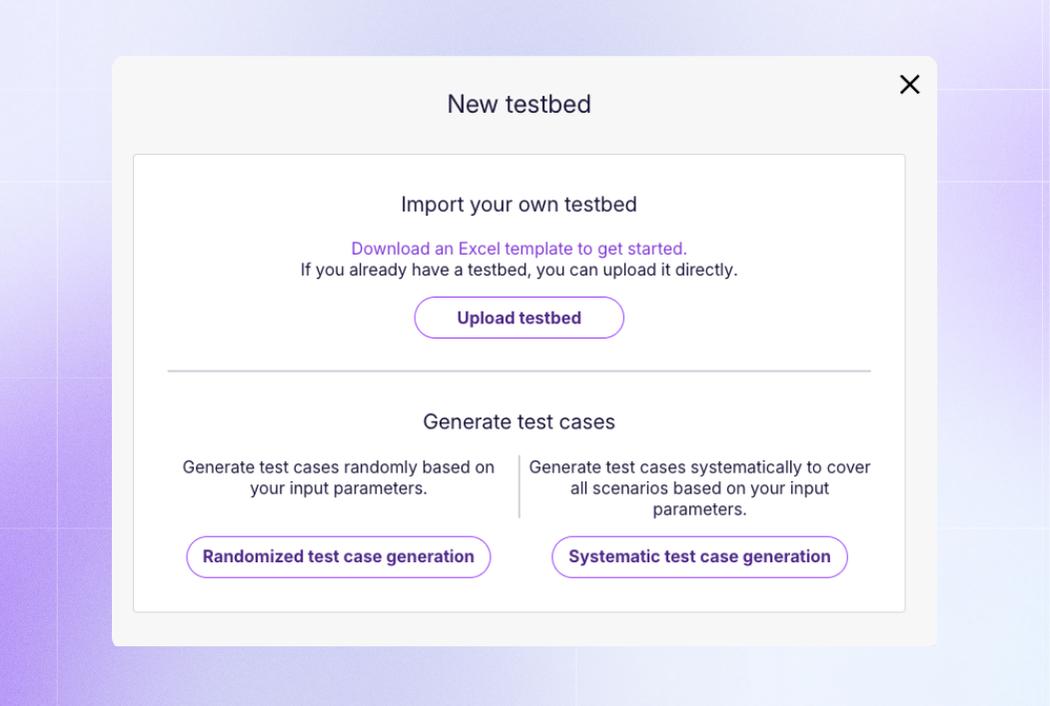 Testbed Pop Up