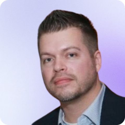 Doug Pega Purple BG Headshot